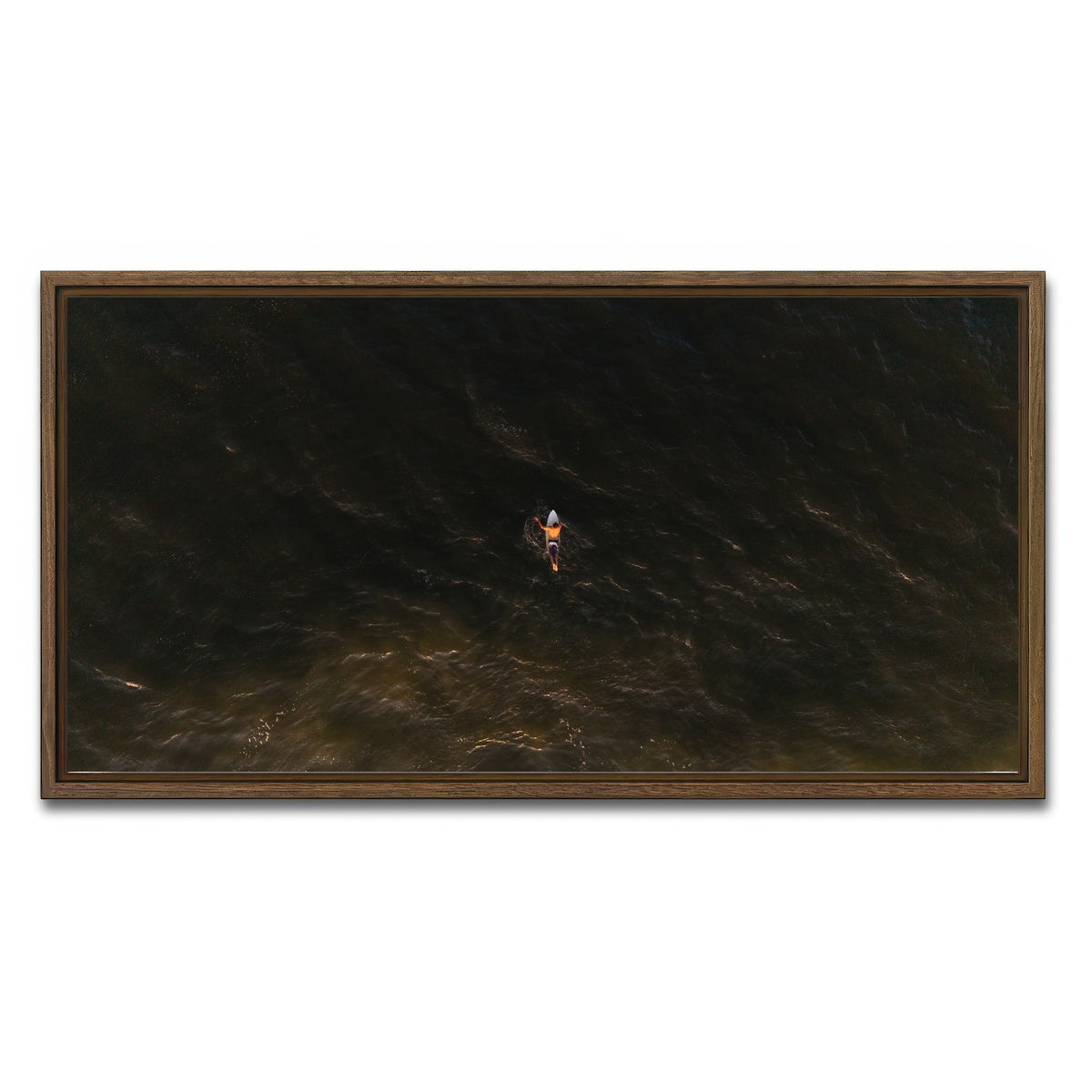 AUTO-MOCKUP WHITE | Golden Hour Drift | 1 Piece | Walnut Framed Canvas | group=2x1