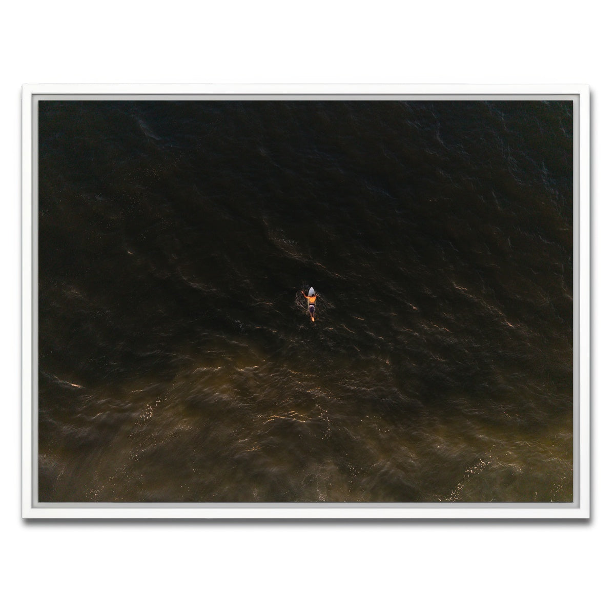 AUTO-MOCKUP WHITE | Golden Hour Drift | 1 Piece | White Framed Canvas | group=4x3