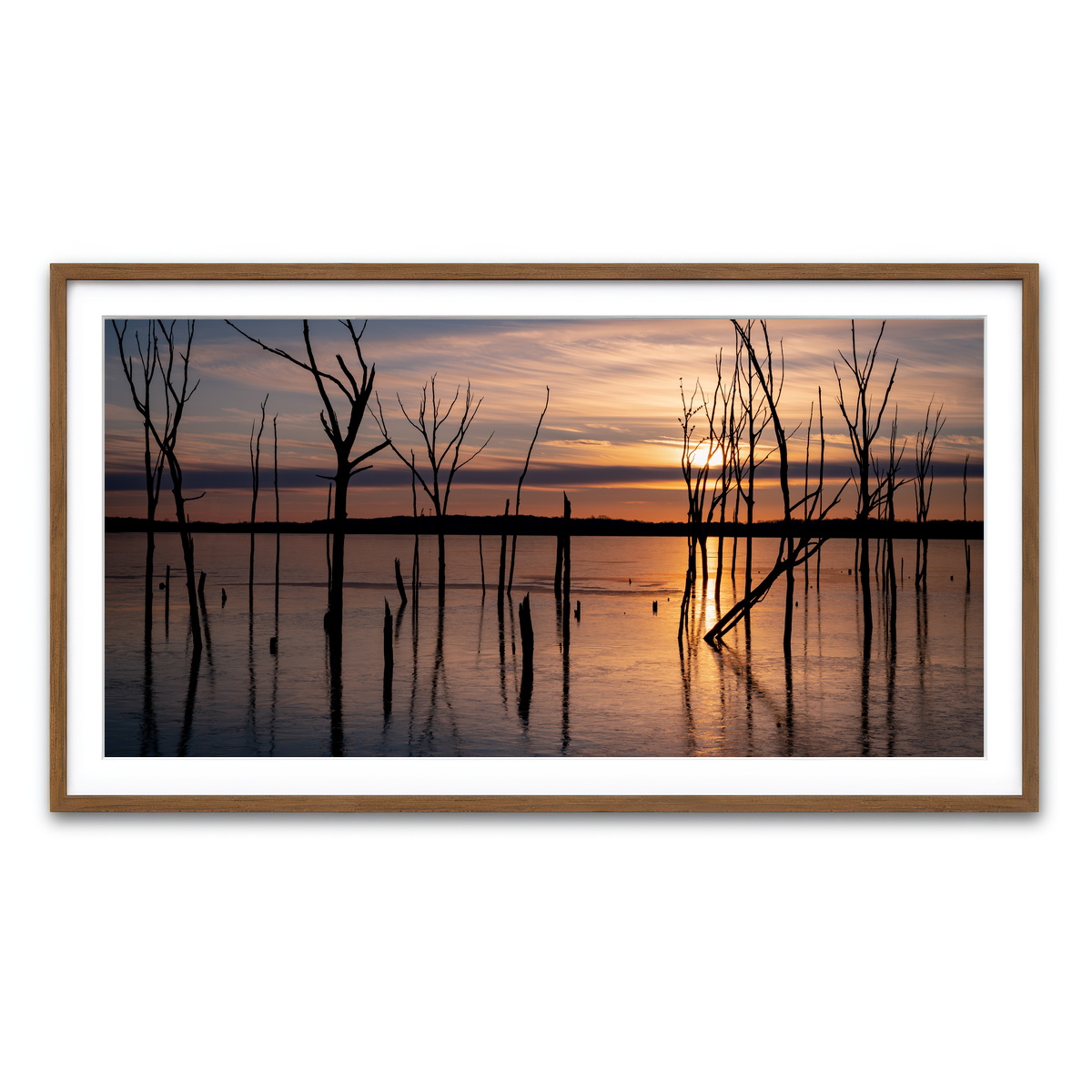 Framed Print 2x1 Walnut