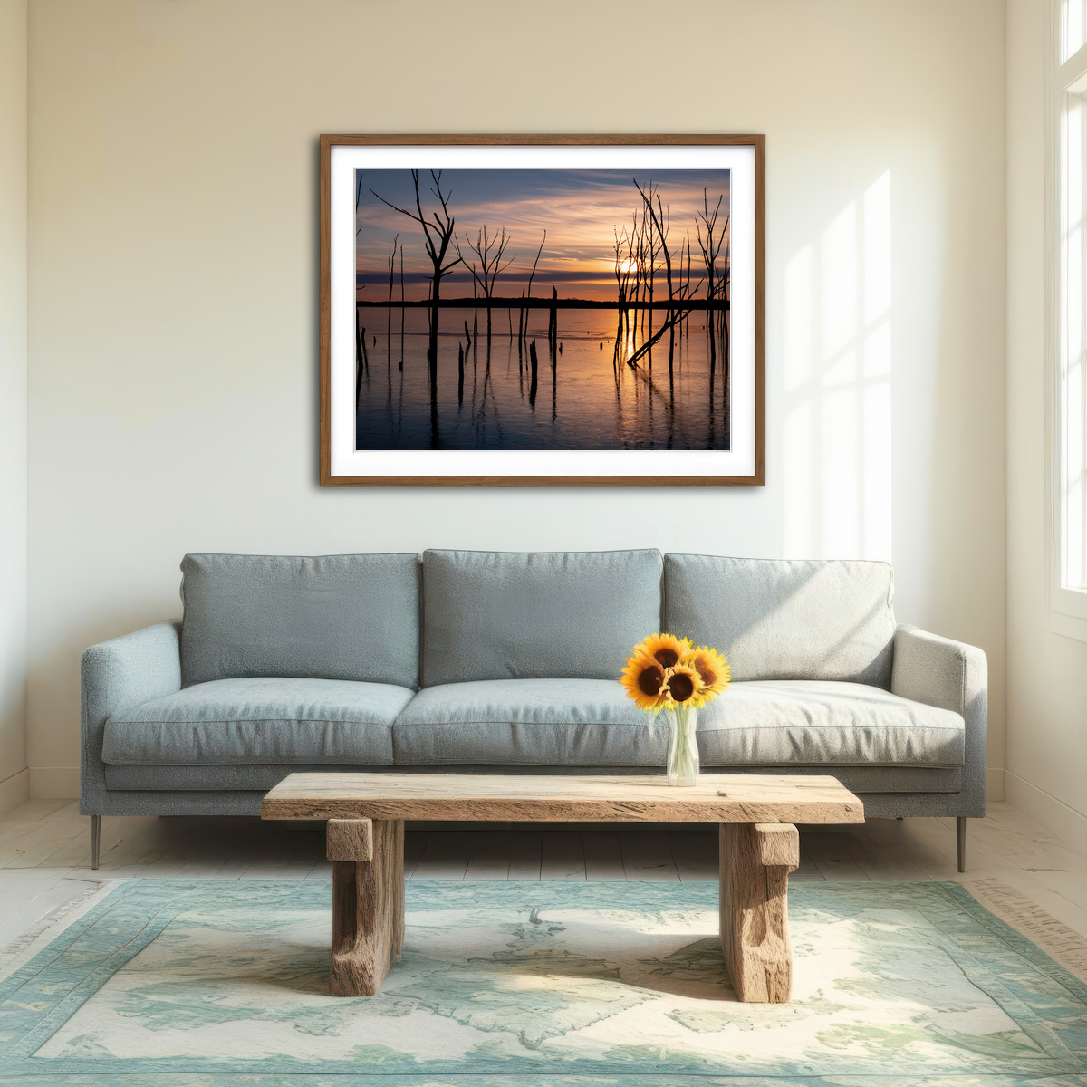 AUTO-MOCKUP ROOM | Golden Hour Wall Art