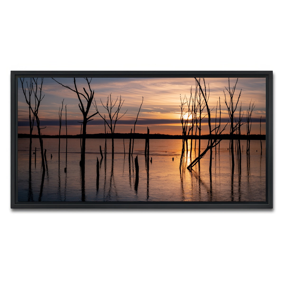 AUTO-MOCKUP WHITE | Golden Hour | 1 Piece | Black Framed Canvas | group=2x1