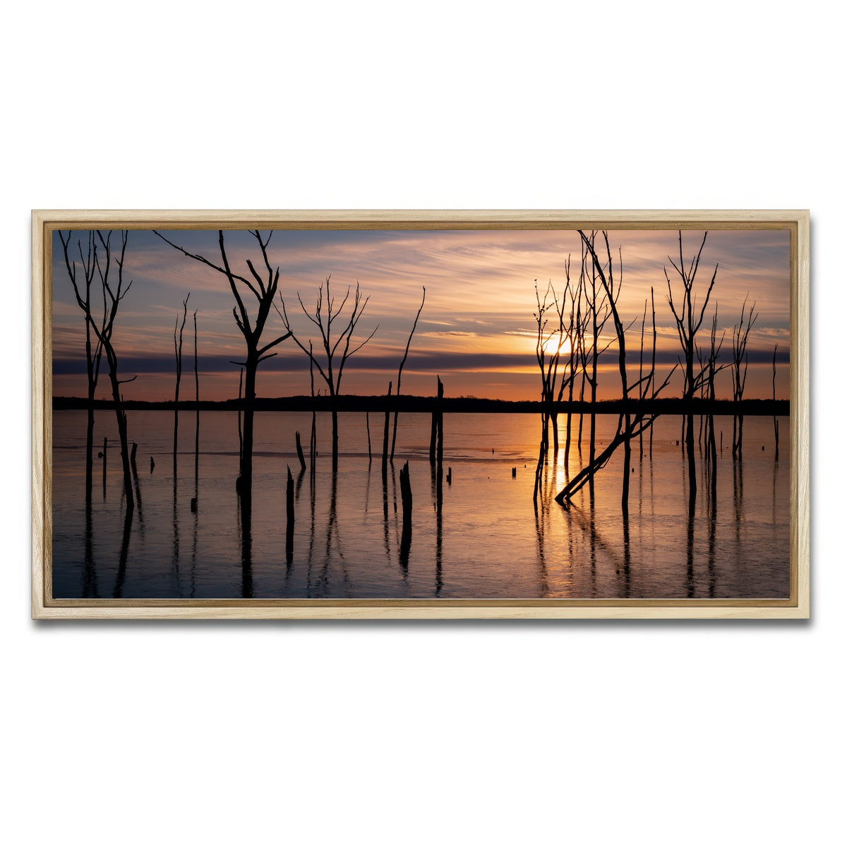 AUTO-MOCKUP WHITE | Golden Hour | 1 Piece | Natural Framed Canvas | group=2x1