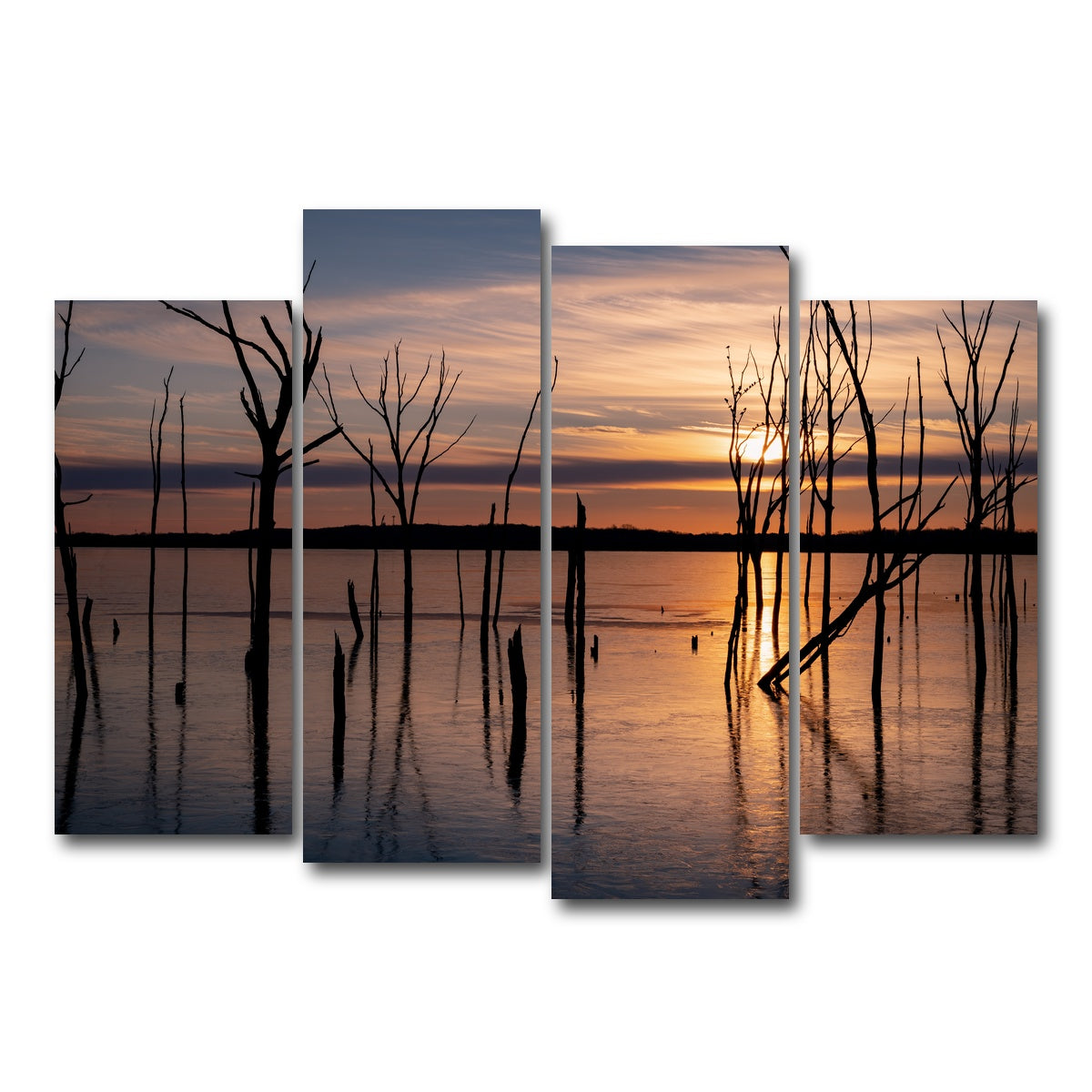 AUTO-MOCKUP WHITE | Golden Hour | 4 Piece | Gallery Wrap Canvas | group=4_normal