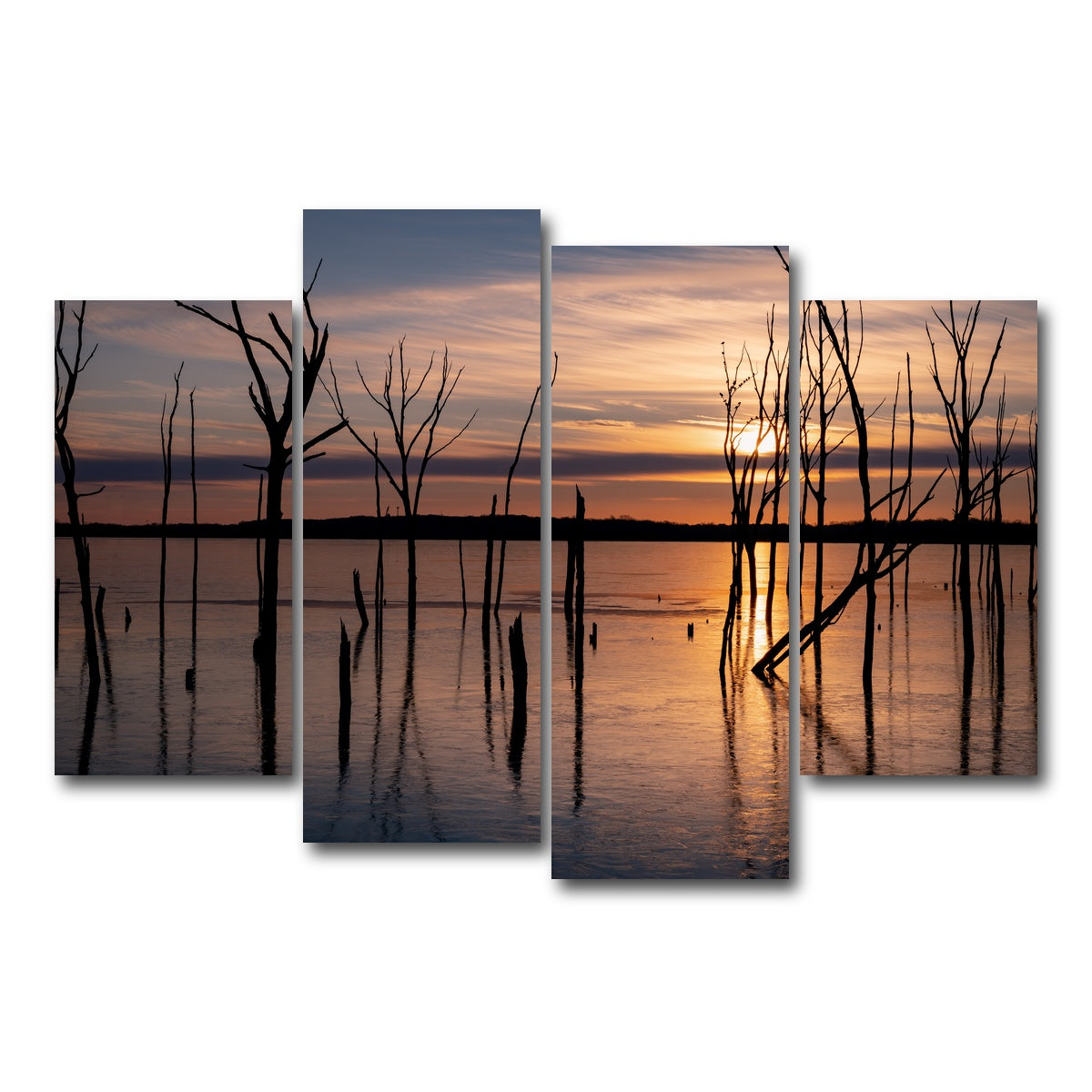 AUTO-MOCKUP WHITE | Golden Hour | 4 Piece | Gallery Wrap Canvas | group=4_short