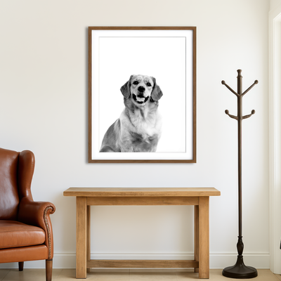 AUTO-MOCKUP ROOM | Golden Retriever Wall Art