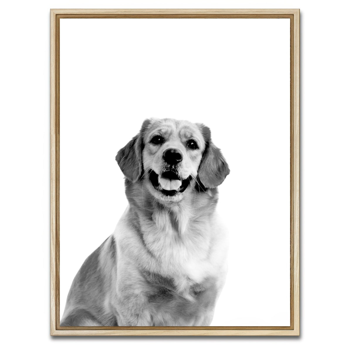 AUTO-MOCKUP WHITE | Golden Retriever | 1 Piece | Natural Framed Canvas | group=3x4
