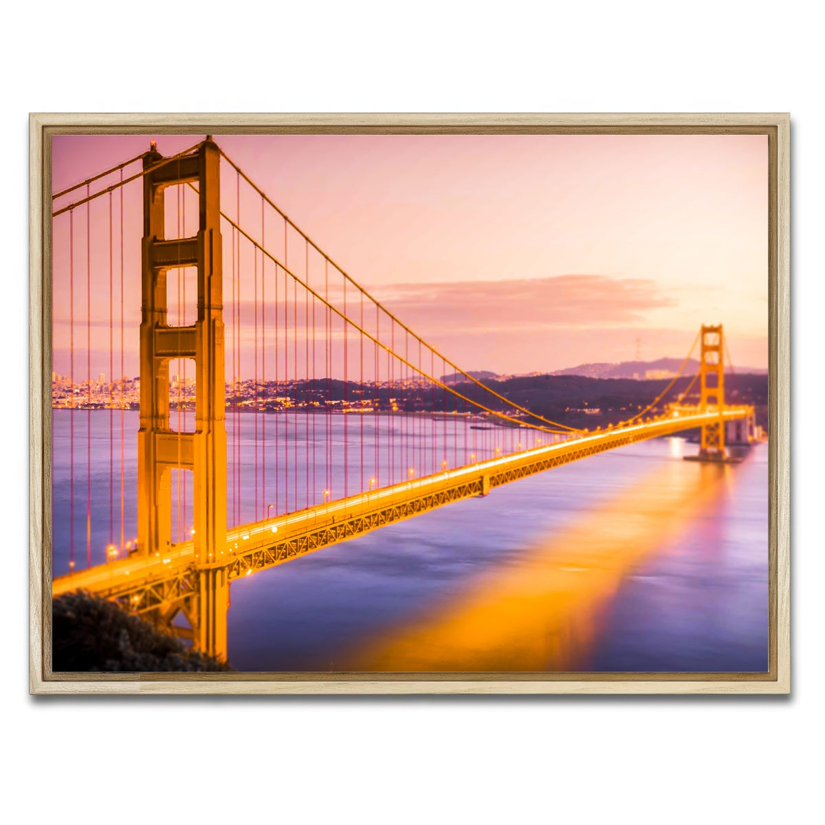 AUTO-MOCKUP WHITE | Golden gate golden | 1 Piece | Natural Framed Canvas | group=4x3