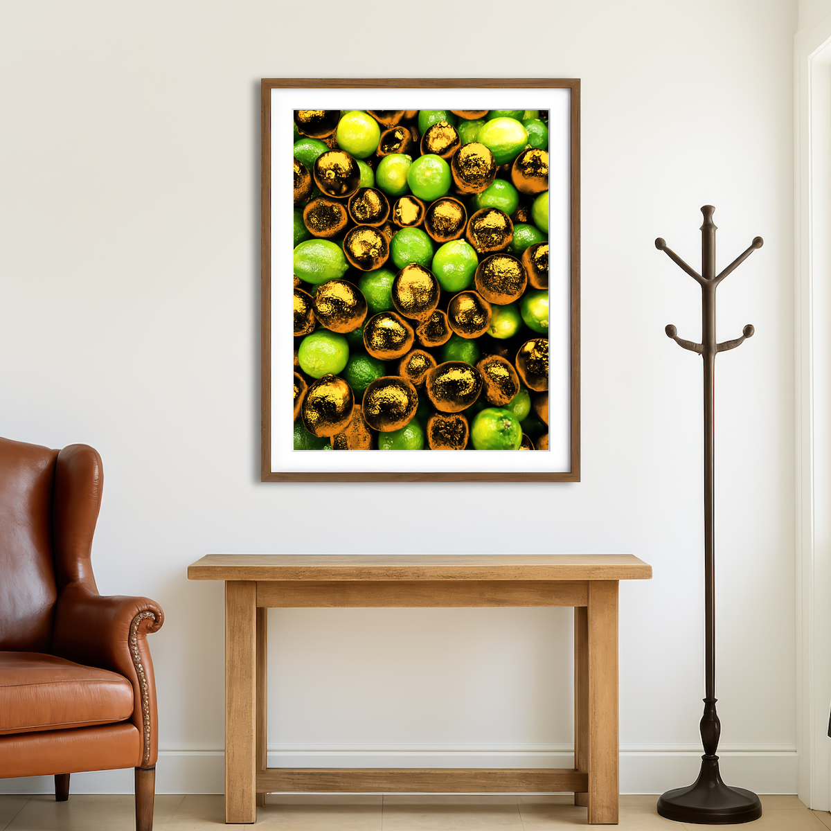 AUTO-MOCKUP ROOM | Golden Lemons Wall Art