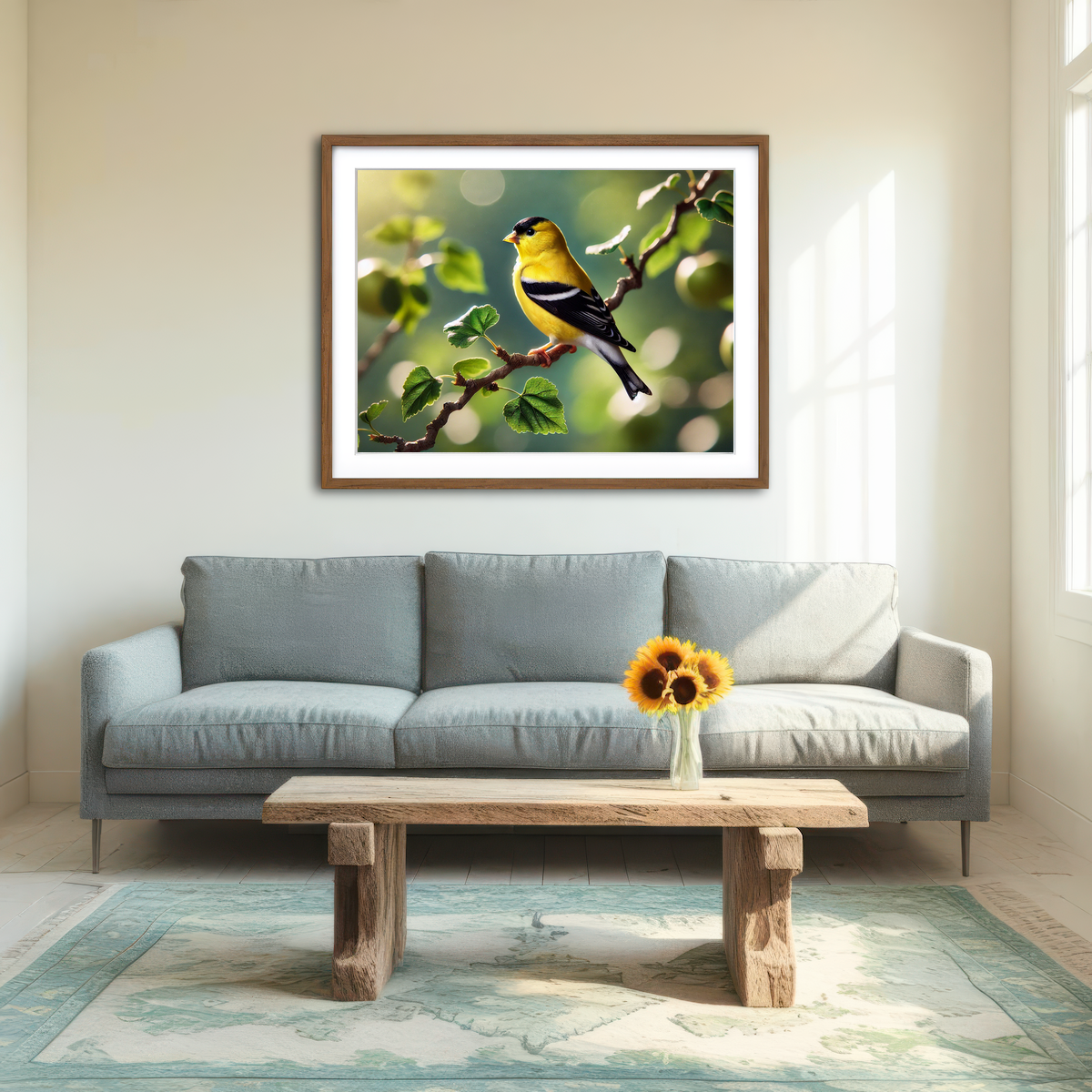 AUTO-MOCKUP ROOM | Goldfinch Wall Art
