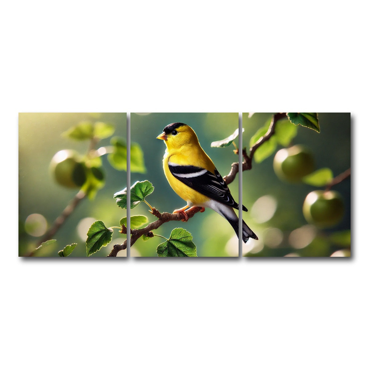 AUTO-MOCKUP WHITE | Goldfinch | 3 Piece | Gallery Wrap Canvas | group=18x24
