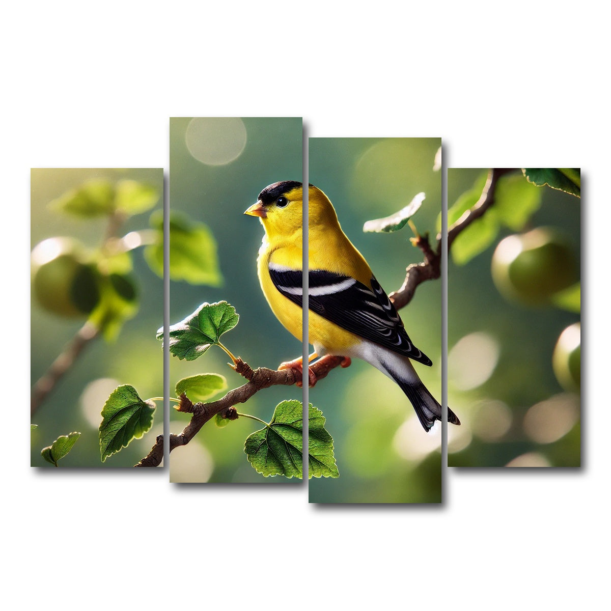 AUTO-MOCKUP WHITE | Goldfinch | 4 Piece | Gallery Wrap Canvas | group=4_normal