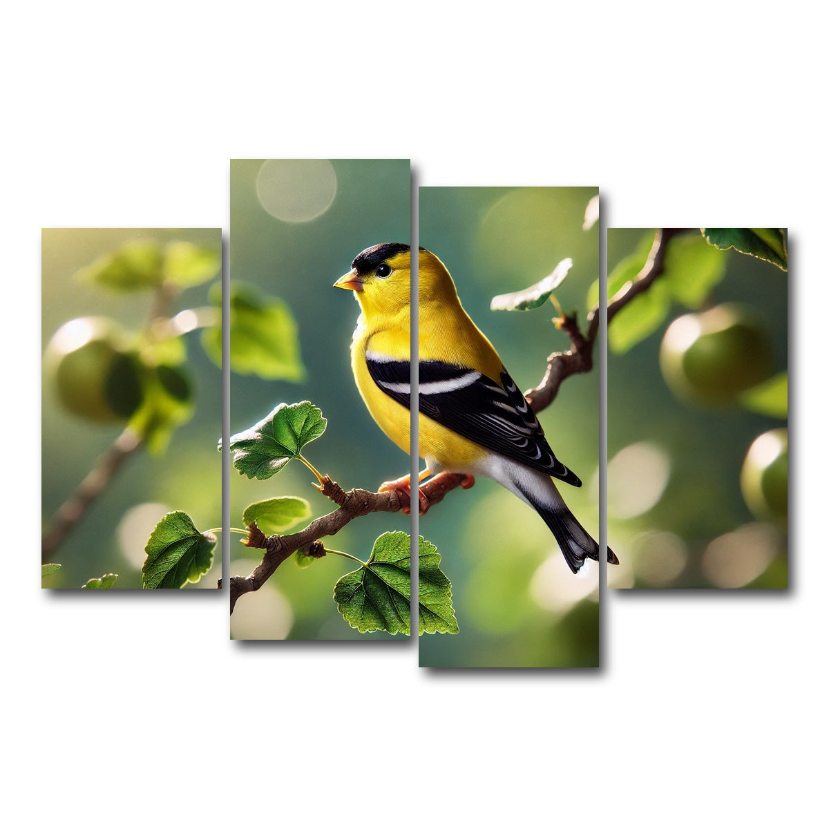 AUTO-MOCKUP WHITE | Goldfinch | 4 Piece | Gallery Wrap Canvas | group=4_short