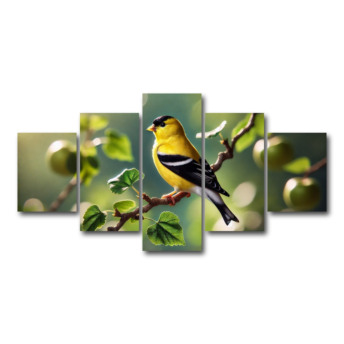 AUTO-MOCKUP WHITE | Goldfinch | 5 Piece | Gallery Wrap Canvas | group=5_short