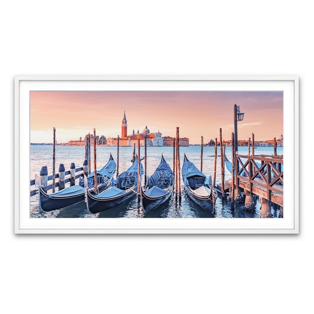 Framed Print 2x1 White