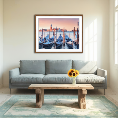 AUTO-MOCKUP ROOM | Gondolas In The Morning Wall Art