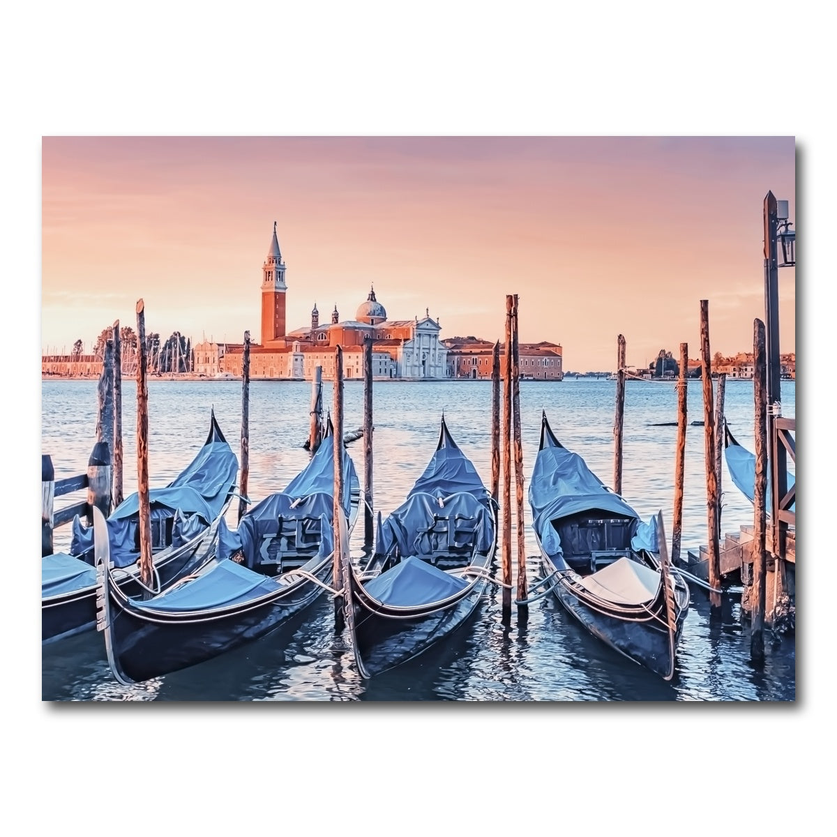 AUTO-MOCKUP WHITE | Gondolas In The Morning | 1 Piece | Gallery Wrap Canvas | group=4x3