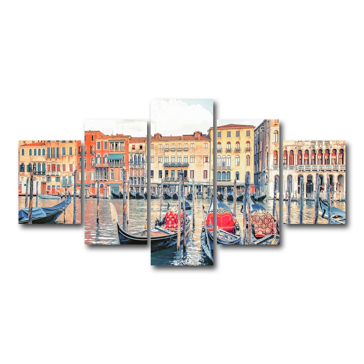 AUTO-MOCKUP WHITE | Gondolas | 5 Piece | Gallery Wrap Canvas | group=5_short