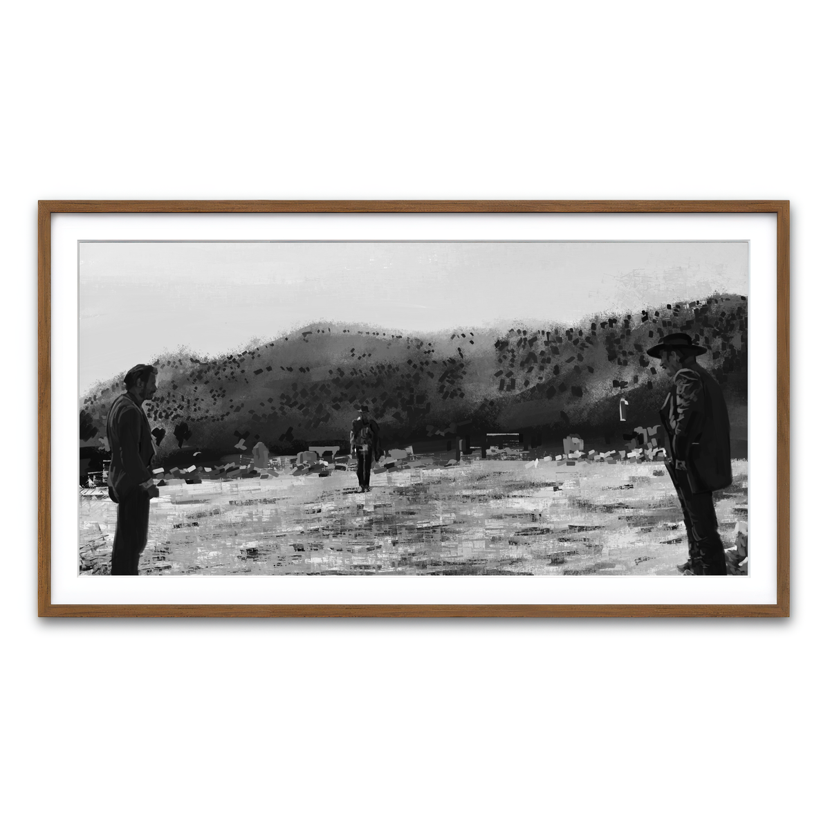 Framed Print 2x1 Walnut