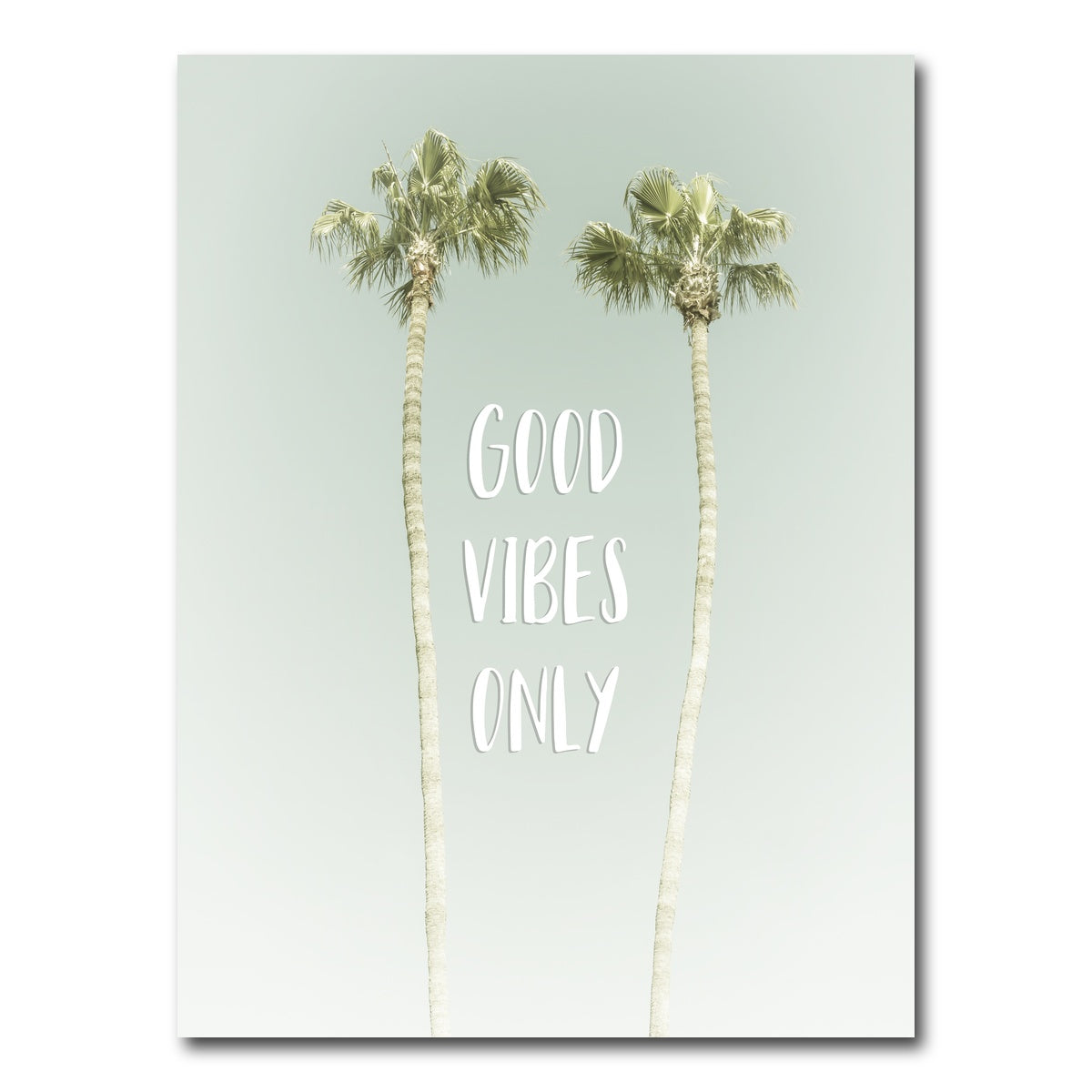 AUTO-MOCKUP WHITE | Good Vibes Only - Idyllic Palm | 1 Piece | Gallery Wrap Canvas | group=3x4