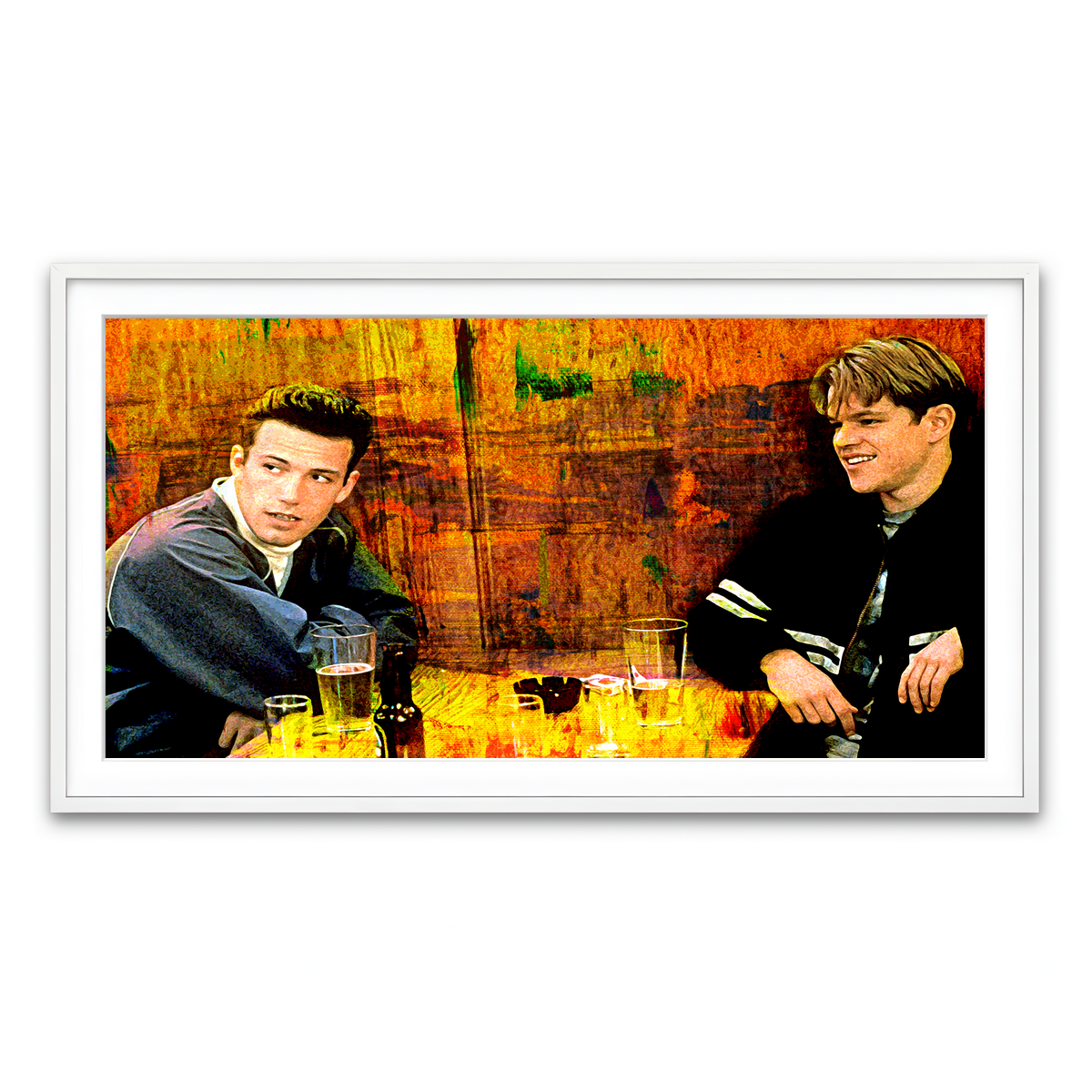 Framed Print 2x1 White