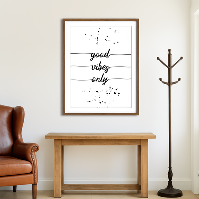 AUTO-MOCKUP ROOM | Good Vibes Only Wall Art