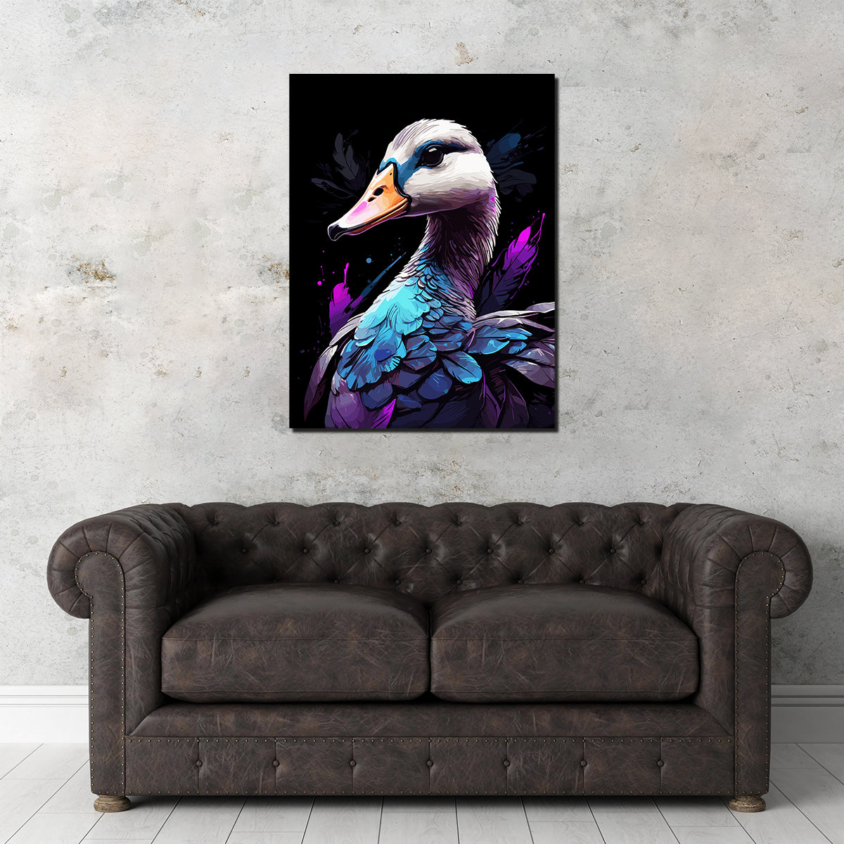 Goose Animal Colorful Wall Art
