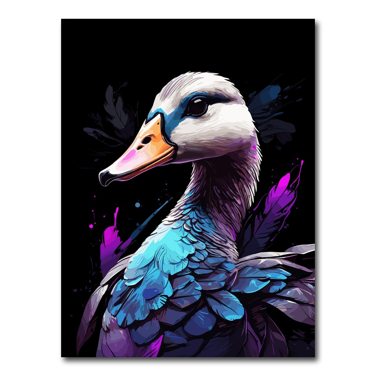 AUTO-MOCKUP WHITE | Goose Animal Colorful | 1 Piece | Gallery Wrap Canvas | group=3x4