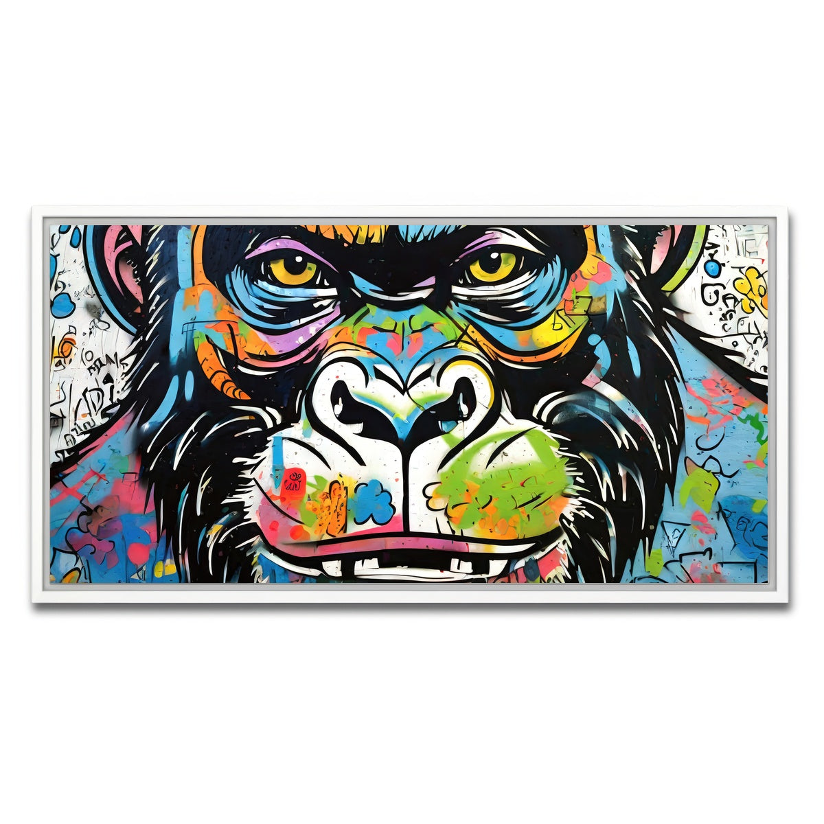 AUTO-MOCKUP WHITE | Gorilla Graffiti | 1 Piece | White Framed Canvas | group=2x1