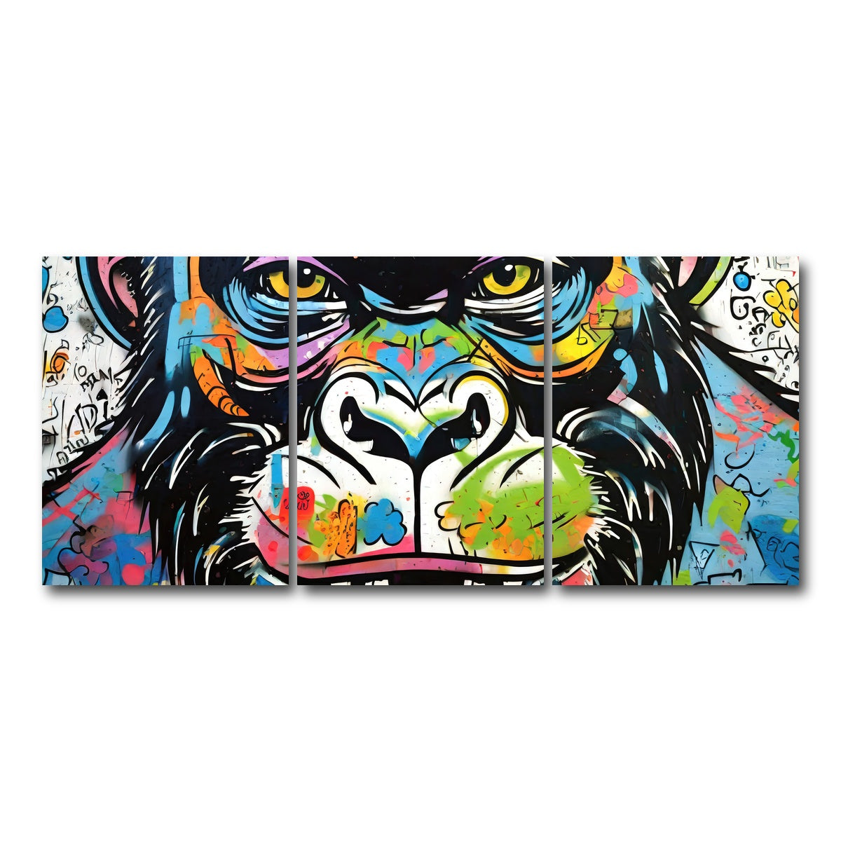 AUTO-MOCKUP WHITE | Gorilla Graffiti | 3 Piece | Gallery Wrap Canvas | group=18x24