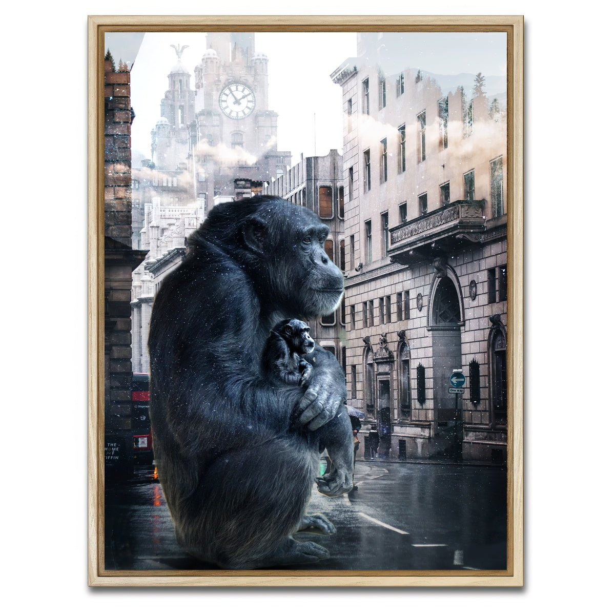 AUTO-MOCKUP WHITE | Gorilla | 1 Piece | Natural Framed Canvas | group=3x4