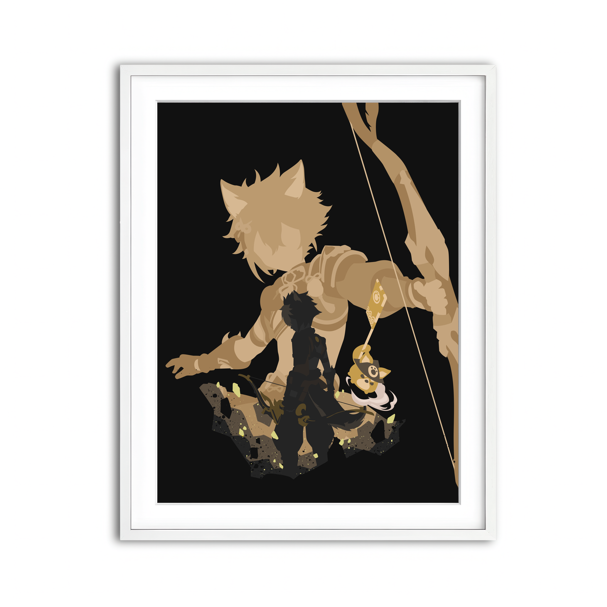 Framed Print 3x4 White