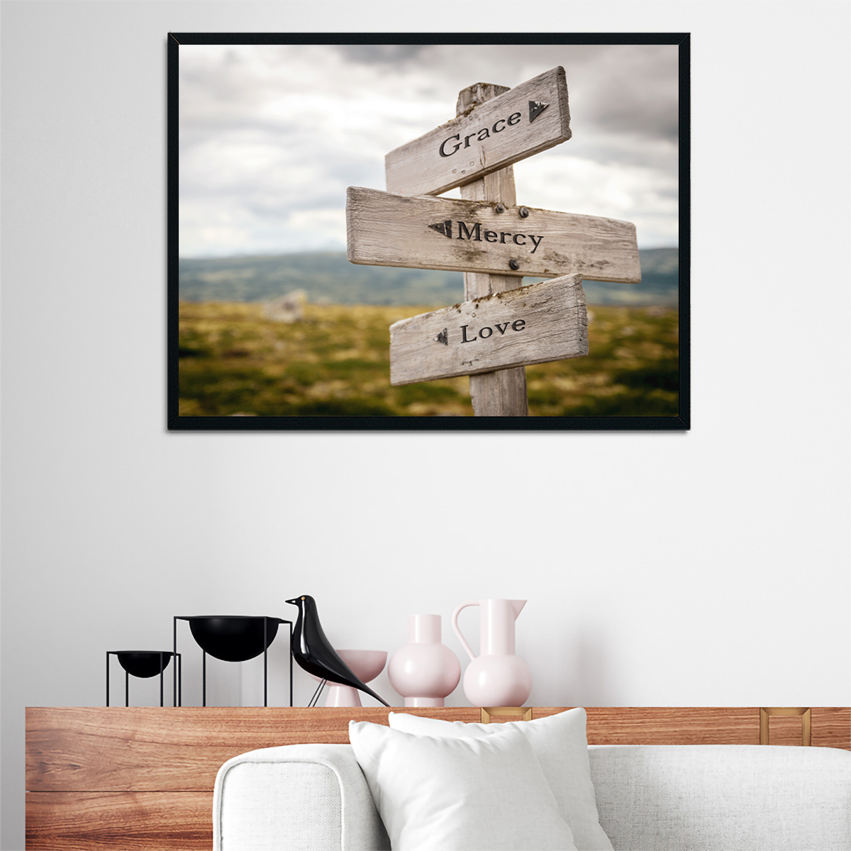 Grace Mercy Love Wall Art