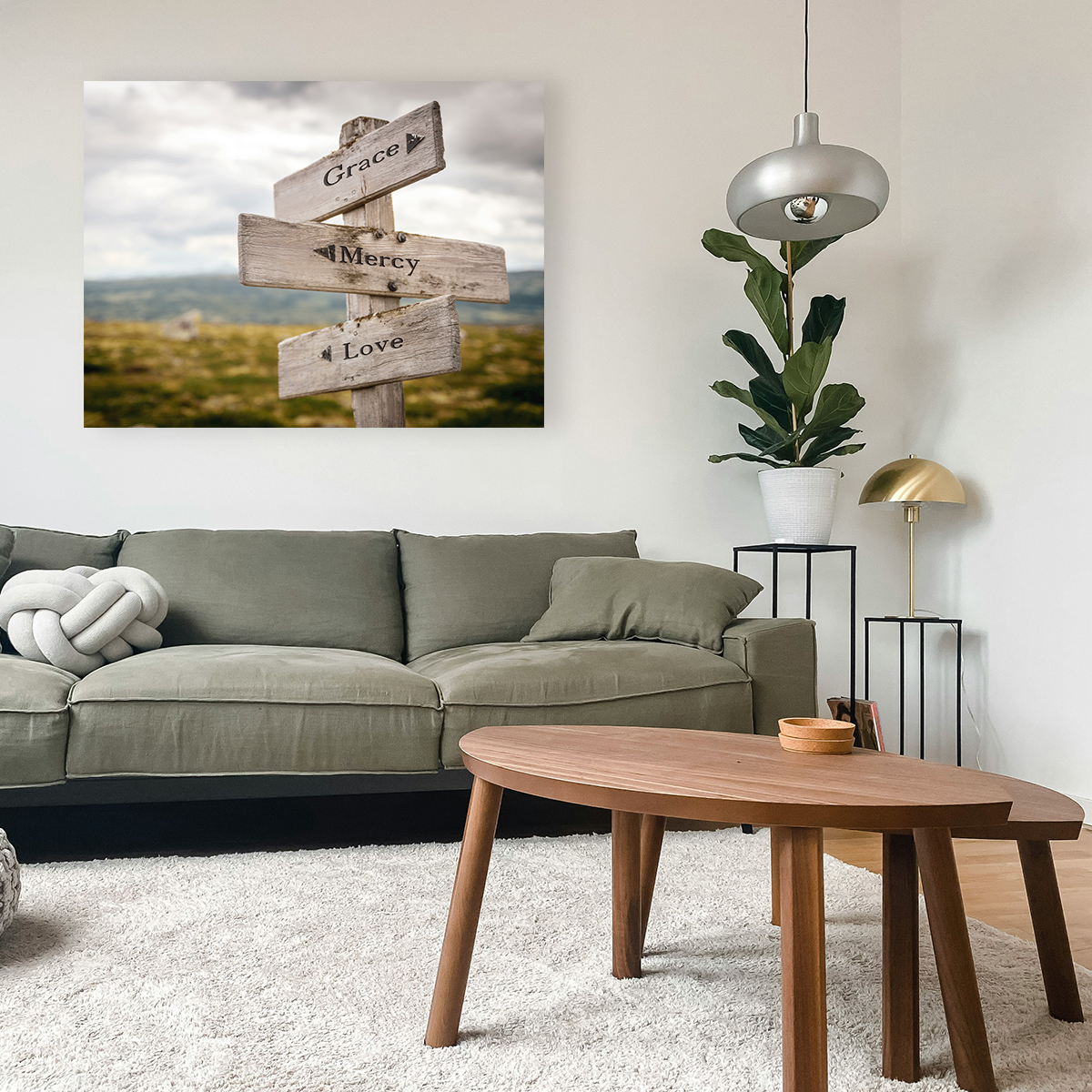 Grace Mercy Love Wall Art