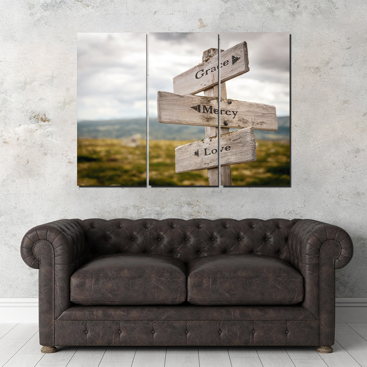 Grace Mercy Love Wall Art