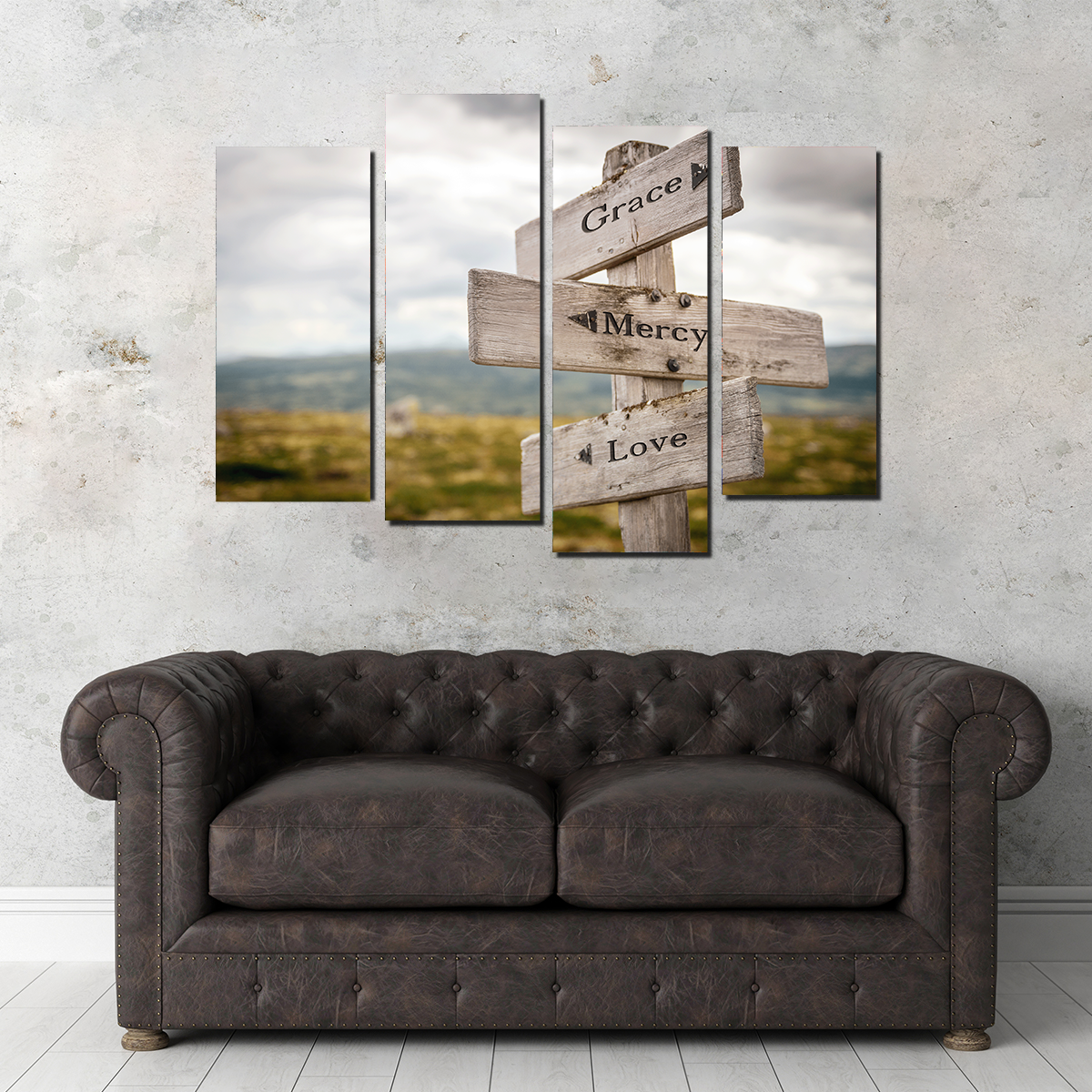 Grace Mercy Love Wall Art