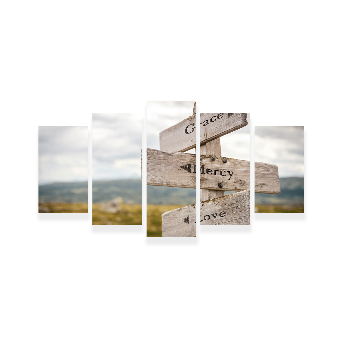 Grace Mercy Love Wall Art