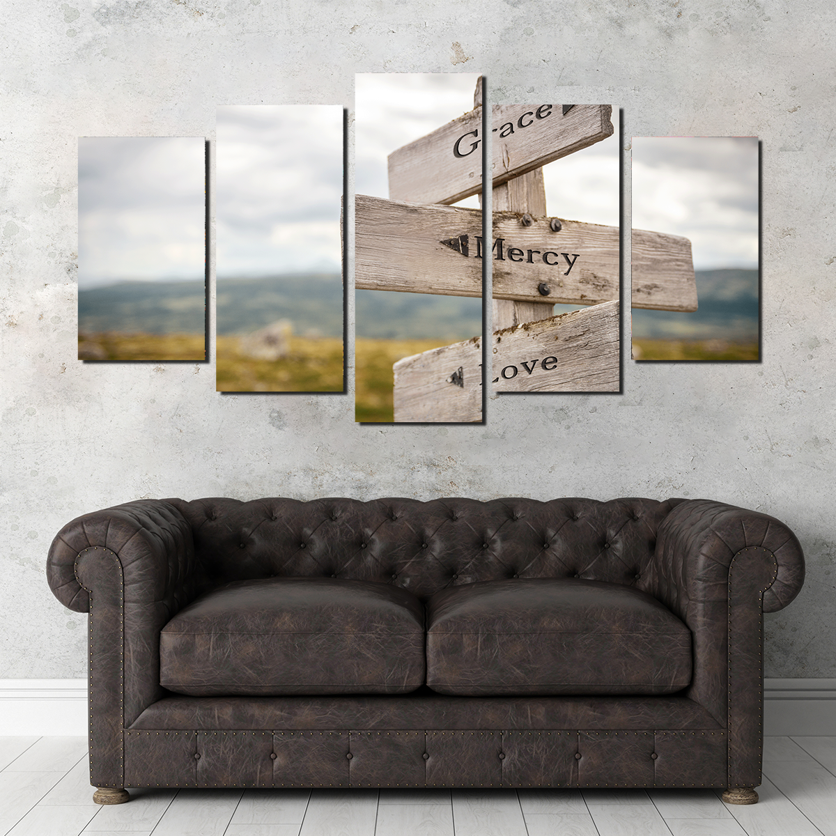 Grace Mercy Love Wall Art