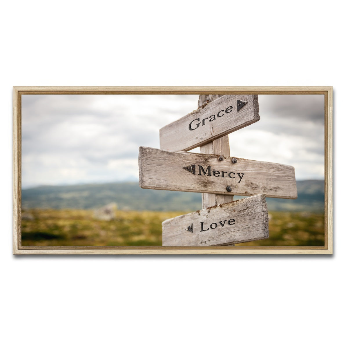 AUTO-MOCKUP WHITE | Grace Mercy Love | 1 Piece | Natural Framed Canvas | group=2x1
