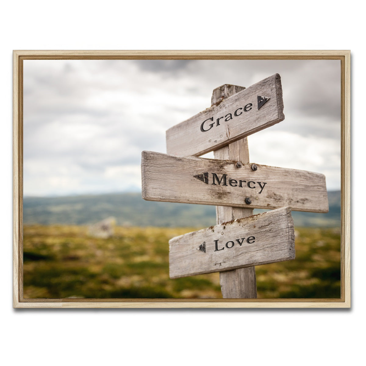 AUTO-MOCKUP WHITE | Grace Mercy Love | 1 Piece | Natural Framed Canvas | group=4x3