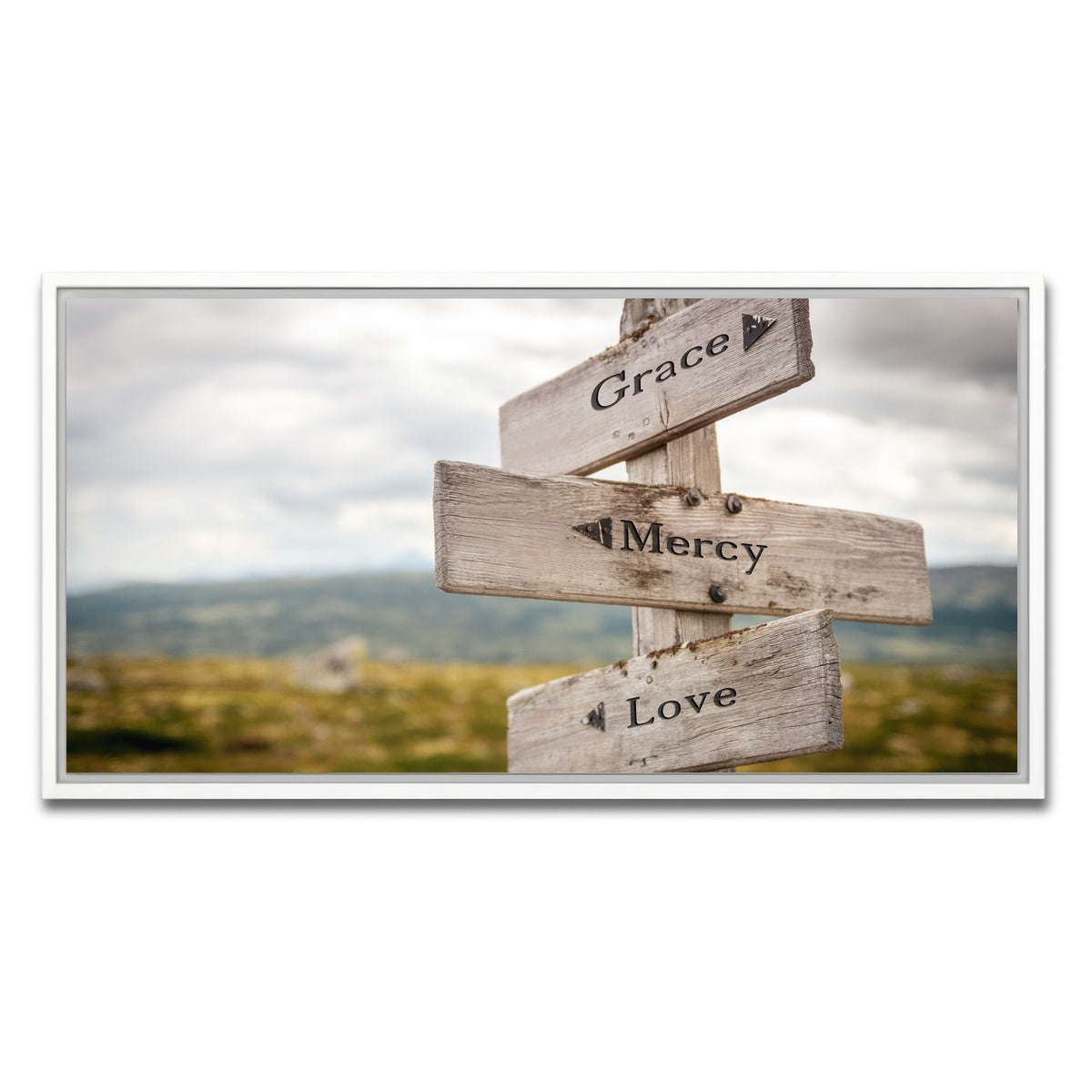 AUTO-MOCKUP WHITE | Grace Mercy Love | 1 Piece | White Framed Canvas | group=2x1