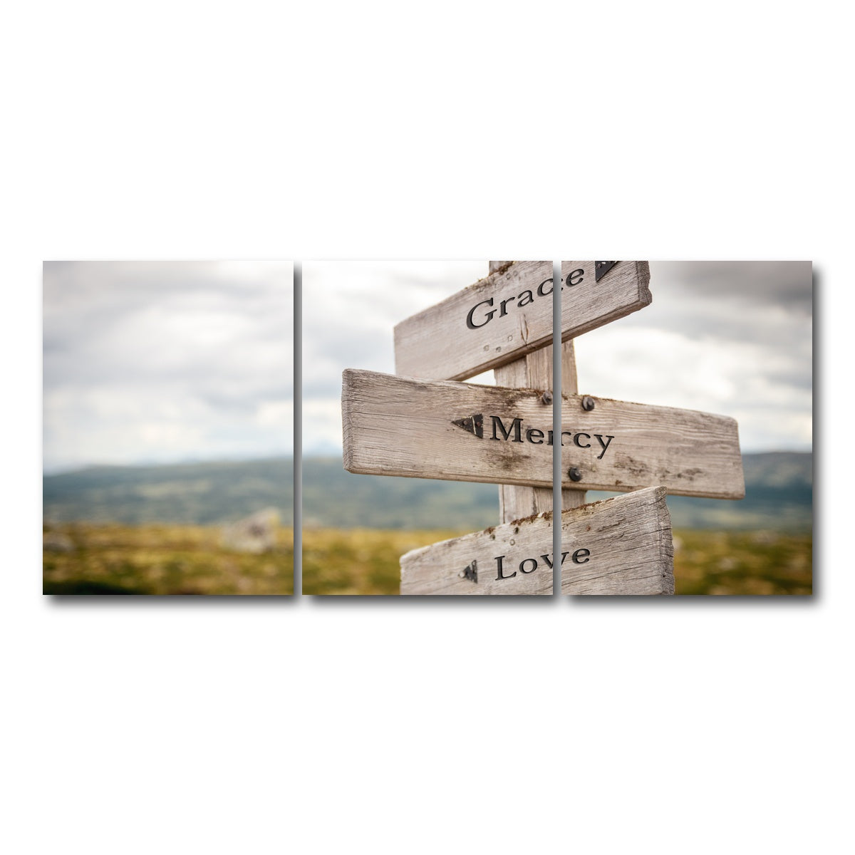 AUTO-MOCKUP WHITE | Grace Mercy Love | 3 Piece | Gallery Wrap Canvas | group=18x24