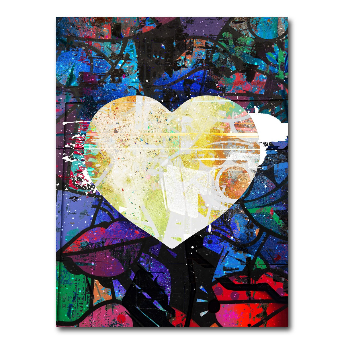 AUTO-MOCKUP WHITE | Grafitti Heart | 1 Piece | Gallery Wrap Canvas | group=3x4