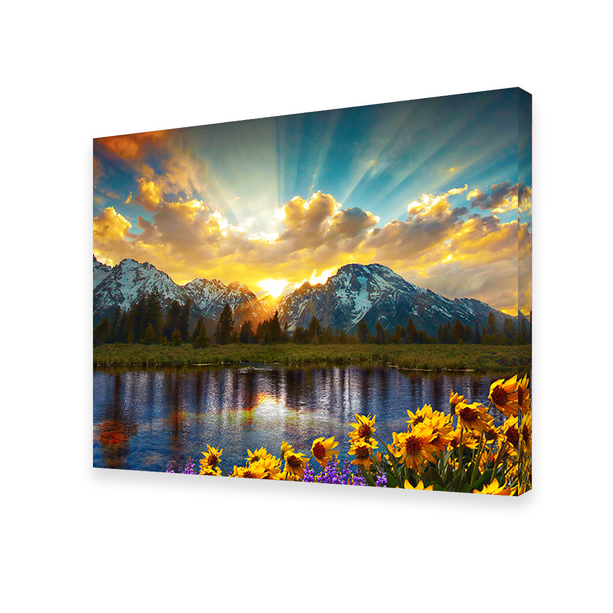 Grand Tetons Sunset Wall Art