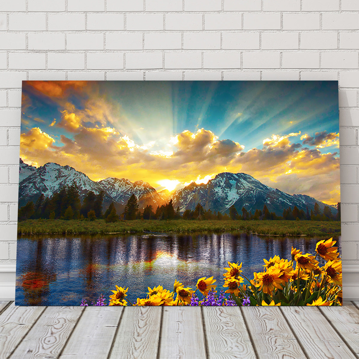 Grand Tetons Sunset Wall Art