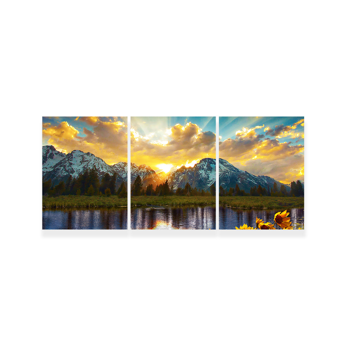 Grand Tetons Sunset Wall Art