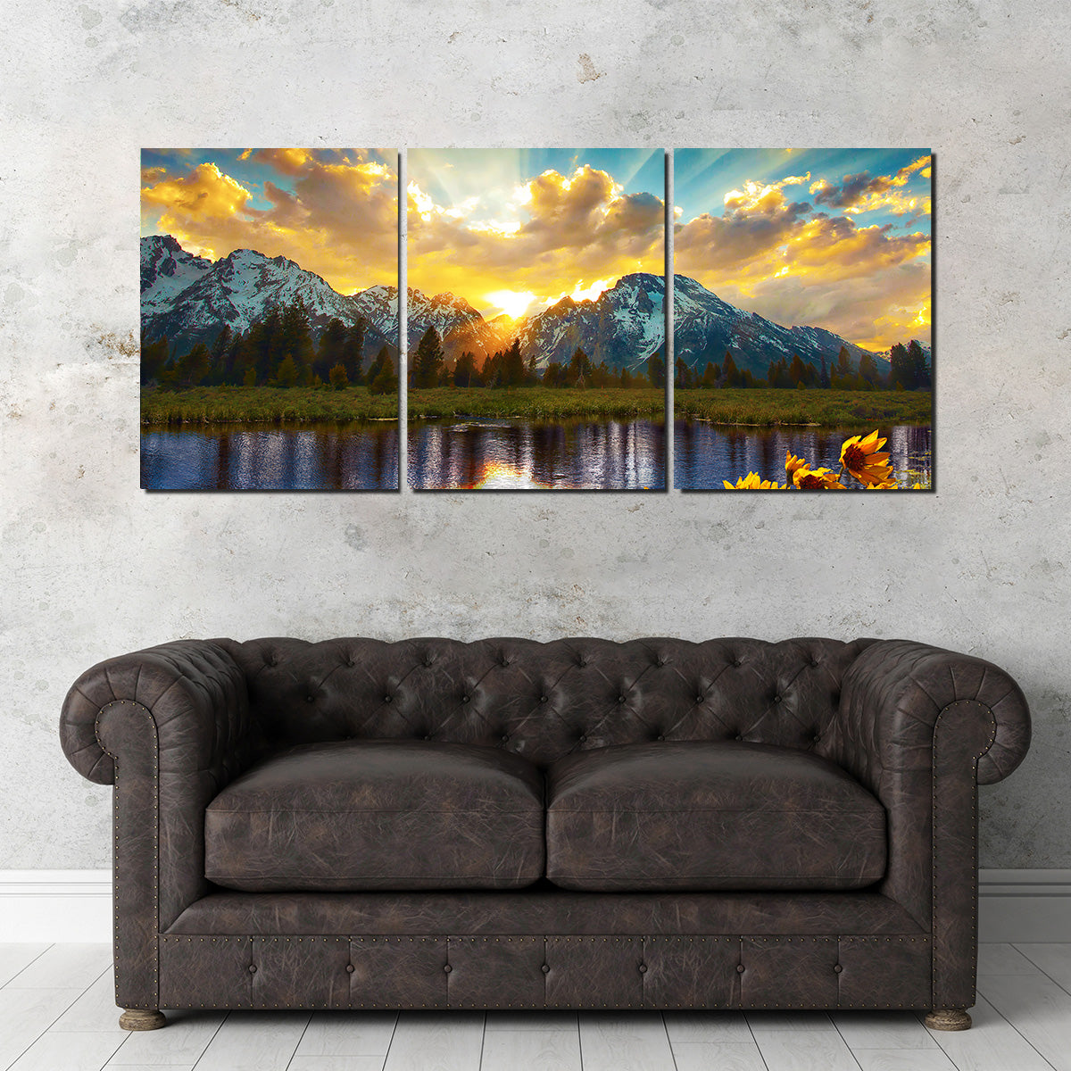 Grand Tetons Sunset Wall Art