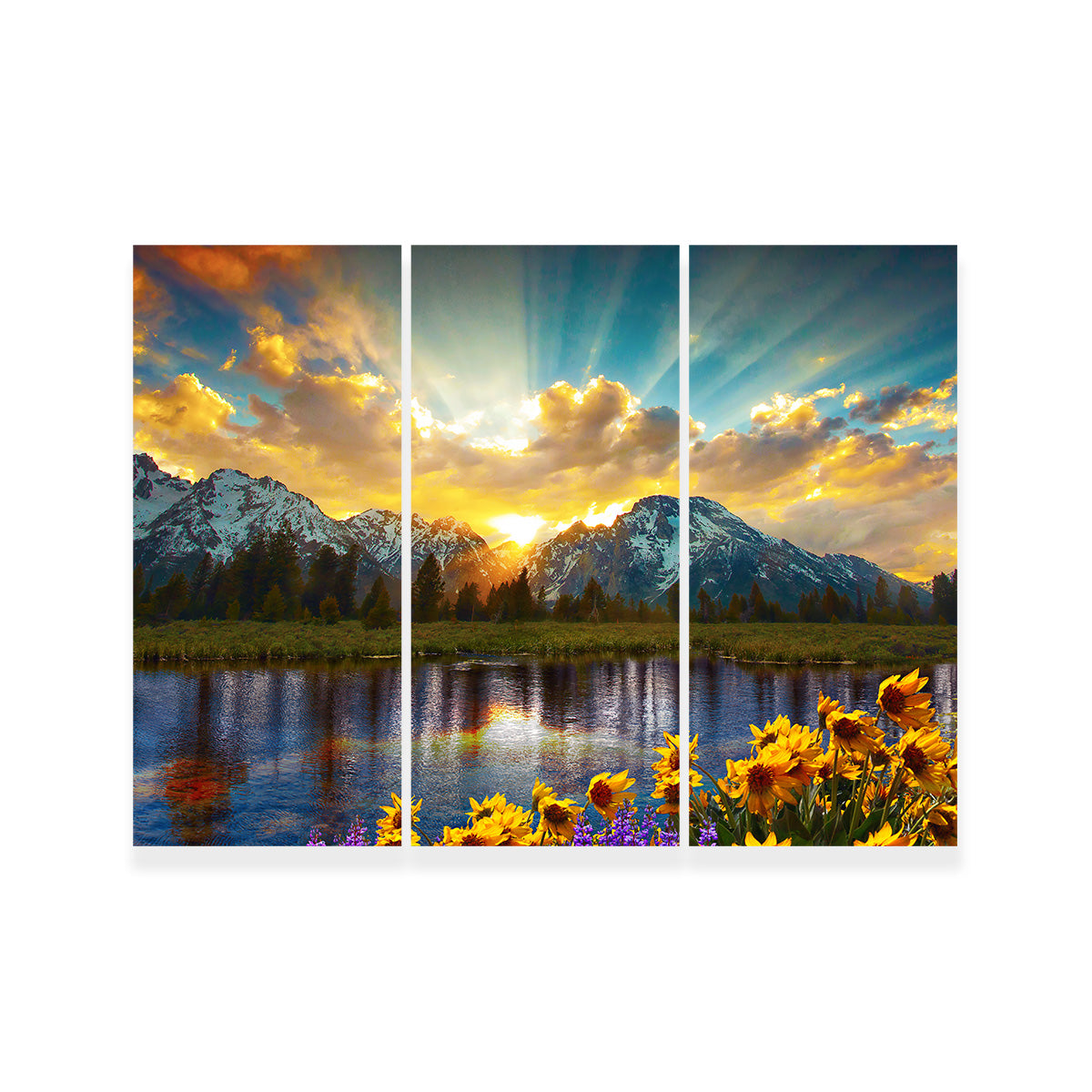 Grand Tetons Sunset Wall Art