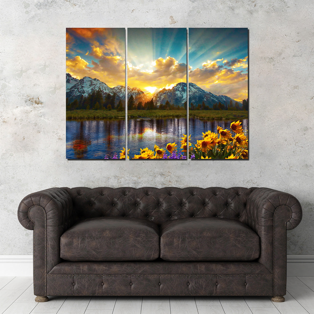 Grand Tetons Sunset Wall Art