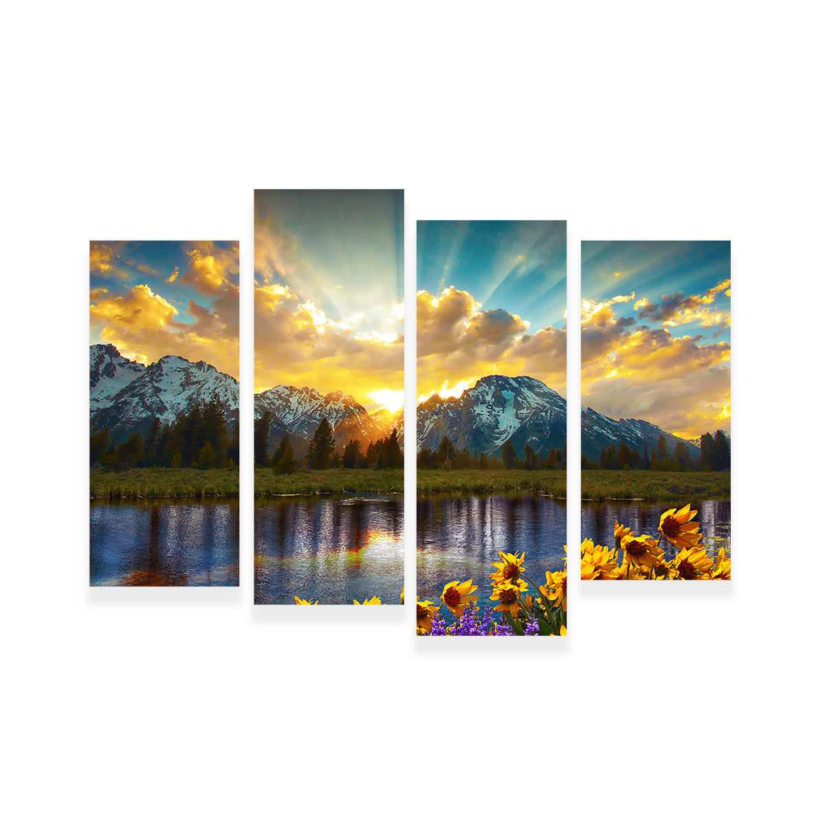 Grand Tetons Sunset Wall Art