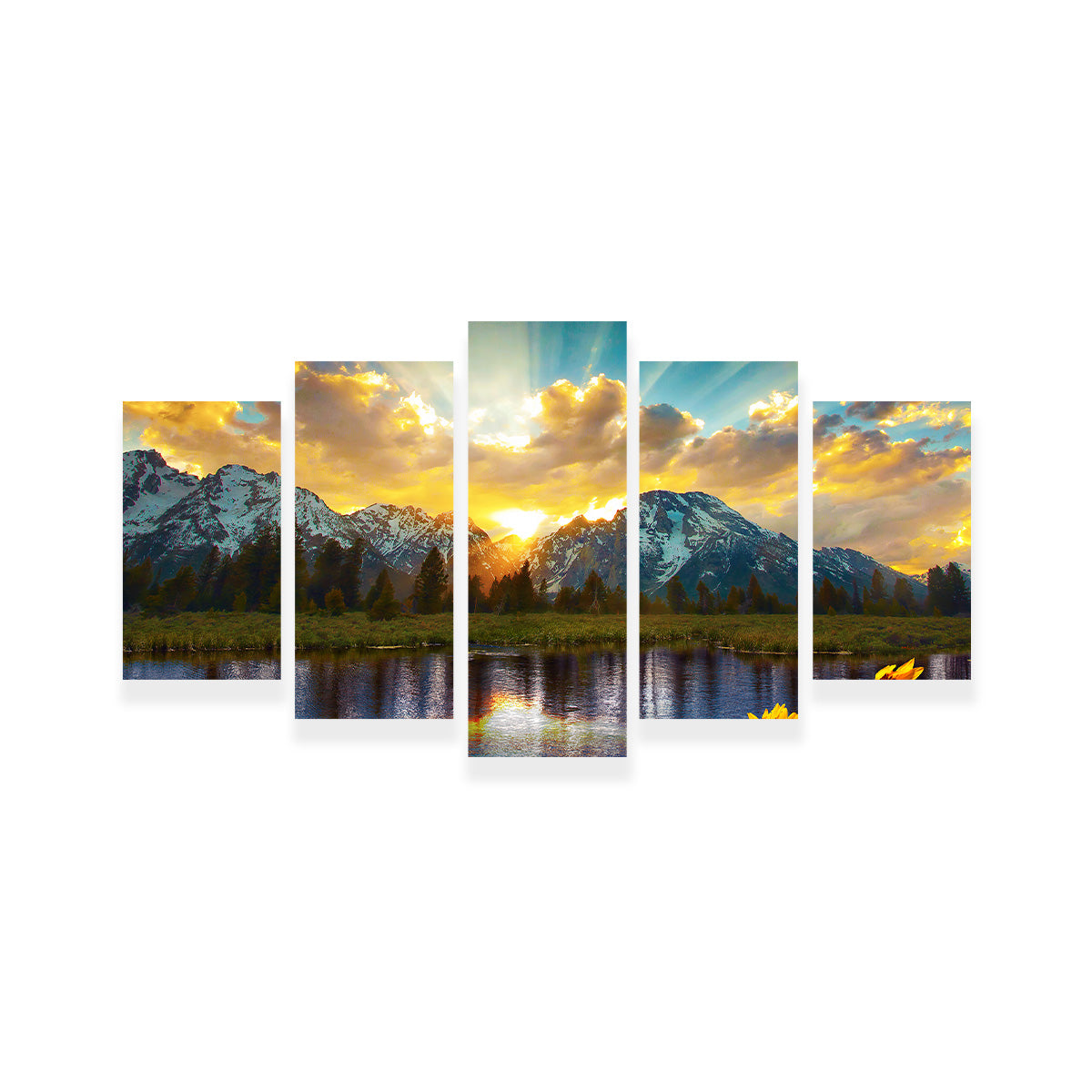 Grand Tetons Sunset Wall Art